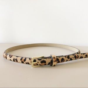 Ann Taylor leopard print skinny waist belt